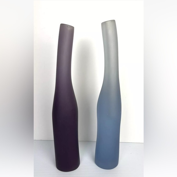 RARE Vintage MARTHA STURDY Canada Resin vases 15.5”H art Pieces Blue And Purple - Picture 1 of 16